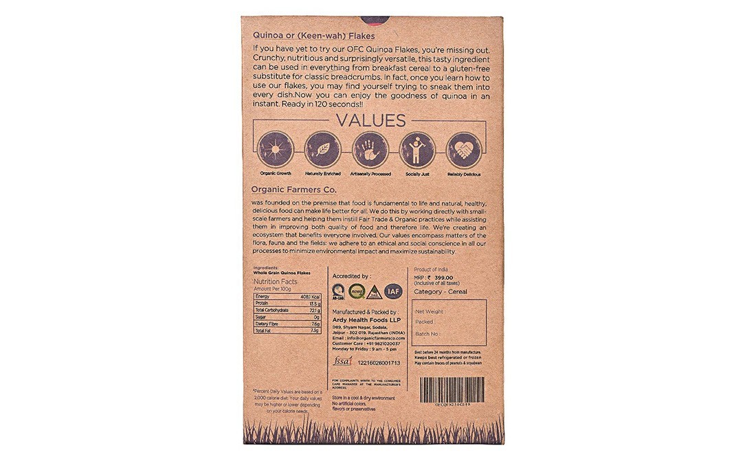 Organic Farmers Co. Quinoa Flakes    Box  100 grams